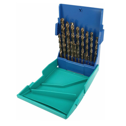 Набор сверл HELLER по металлу HSS-Cobalt 1-10 мм. шаг 0.5мм. 19 шт. (21962)