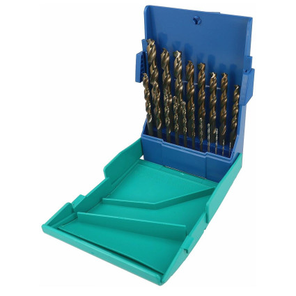 Набор сверл HELLER по металлу HSS-G TURBO 1-10 мм. шаг 0.5мм. 19 шт. (28706)