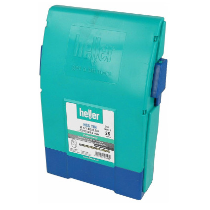 Набор сверл HELLER по металлу HSS TiN 1-13 мм. шаг 0.5мм. 25 шт. (29353)