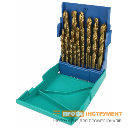 Набір свердл HELLER по металу HSS TiN 1-13 мм. крок 0.5 мм. 25 шт. (29353)