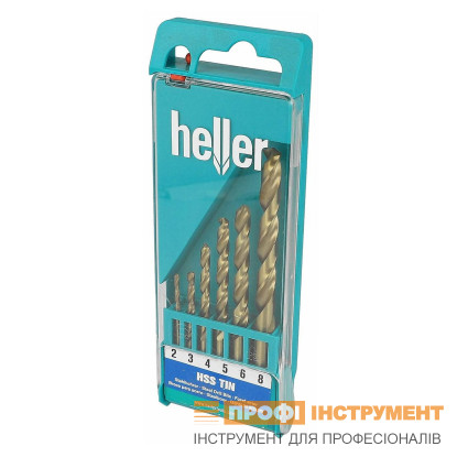 Набір свердл HELLER по металу HSS TiN 2/3/4/5/6/8 мм. 6 шт. (29350)