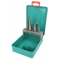 Set of step drills for metal HSS 4-12 / 4-20 / 4-30 mm, 3 pcs,