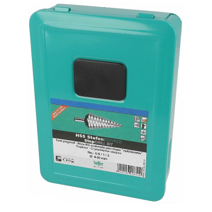 Набор ступенчатых сверл HELLER по металлу HSS 4-12/4-20/4-30 мм. 3 шт. (22611)