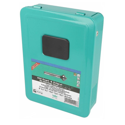 Набор конических зенкеров HELLER HSS 6.3/8.3/10.4/12.4/16.5/20.5 мм 6 шт. (22590)