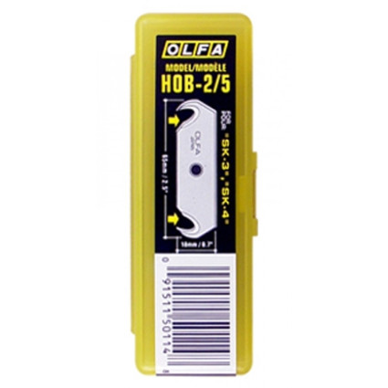 Лезвие Olfa HOB-2/5 крючковидное двухстороннее, туба 5 шт (640510)