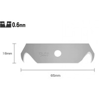 Лезвие Olfa HOB-2/5 крючковидное двухстороннее, туба 5 шт (640510)