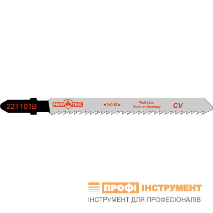 Полотно для лобзиковых пил по дереву PROFITOOL (ПРОФИТУЛ) T101B 75/100х8х1.25 мм. 10 зуб/дюйм (22T101)