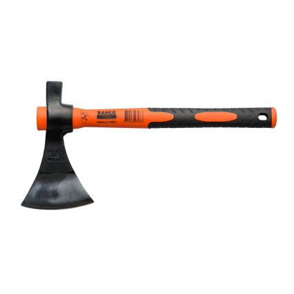 Tourist ax 1070 g, short multifunctional ax, straight 3-component handle with non-slip grip