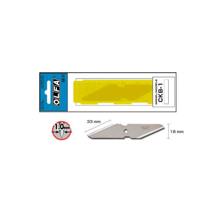 Лезвие Olfa CKB-1 двухстороннее, блистер 2 шт, для ножа CK-1 (601510)