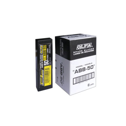 Лезвие Olfa ABB-50 ExcelBlack черное сегментированное 9мм 50шт (131511)