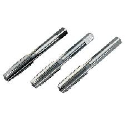 Taper hand tap M 4 x 0,75 L-45 mm metric thread, set of 3 pcs,, DIN 352, HSS-G, Volkel