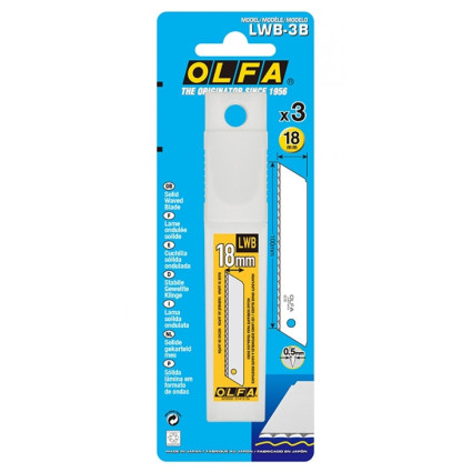 Лезвие Olfa LWB-3B INSULATION BLADE 100х18мм 3шт, 0,5мм (325510)