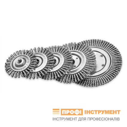 Щетка дисковая для сварщиков 150х6х22.2 мм; Скрученная жгутами стальная проволока 0.5 мм; Z48 жгутов; 12500 об / мин LESSMANN ( ЛЕСМАН )