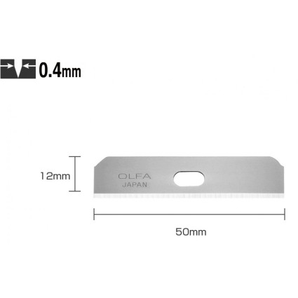Лезвие OLFA SKB-7/10B точное двухстороннее 12,5х50х0.4мм (10ш) (637510)