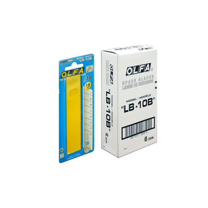 Лезвие Olfa LB-10B сегментированное 18мм 10шт 0,5мм с двойным углом заточки (300552)