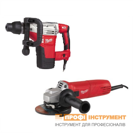 Молоток отбойный MILWAUKEE ( МИЛУОКИ ) KANGO 500 S + Шлифмашина угловая MILWAUKEE ( МИЛУОКИ ) AG 10-125 PROTECTOR