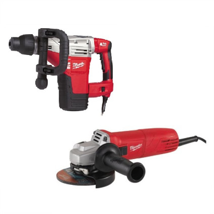 Молоток отбойный MILWAUKEE ( МИЛУОКИ ) KANGO 500 S + Шлифмашина угловая MILWAUKEE ( МИЛУОКИ ) AG 10-125 PROTECTOR