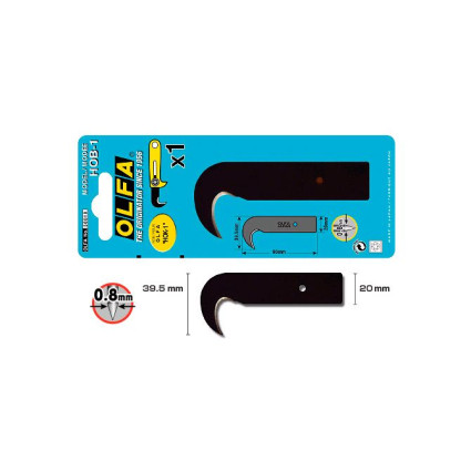 Лезвие Olfa HOB-1 крючковидное двухстороннее, блистер 1 шт, для HOK-1 (644510)