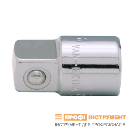 Adapter 1/4"-3/8", extra vanadium steel, polished, nickel-chromium coating,