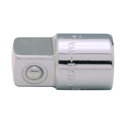 Adapter 1/4"-3/8", extra vanadium steel, polished, nickel-chromium coating,