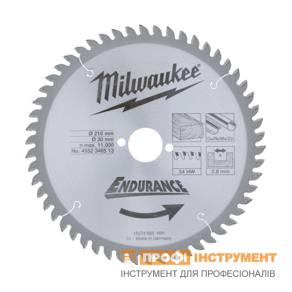 Диск пильный 250х3.2х30  мм MILWAUKEE ( МИЛУОКИ ) Z 48; дерево; ДСП; фанера;