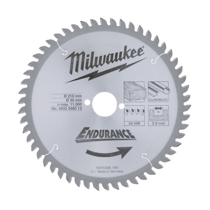 Диск пильный MILWAUKEE ( МИЛУОКИ ) 250х3.2х30 мм; Z 48; дерево; ДСП; фанера;