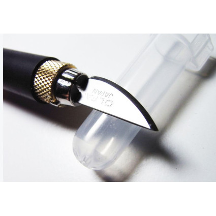 Лезвие Olfa KB4-R/5 перьевое 5шт 38x8x0,45мм из углеродистой стали с двойным углом заточки AK-4, HS-1 (551550)