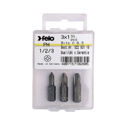 Набор бит FELO INDUSTRIAL PZ1/PZ2/PZ3x50 мм (02193216)