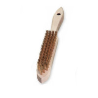 Щетка ручная 290х140 мм; латунный прямой провод 0.35 мм; 4-рядная LESSMANN ( ЛЕСМАН )