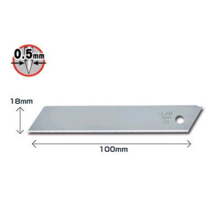 Лезвие Olfa LB-SOL-10 несегментированное туба 10 шт (313510)