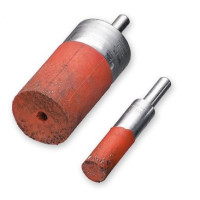 End brush D16x20 mm, shank 6 mm, steel wire 0,35 mm embedded in plastic, 15000 rpm