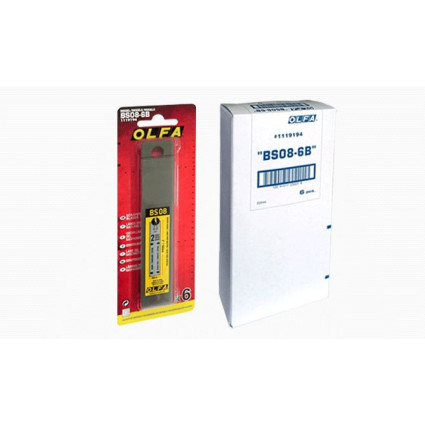 Лезвие Olfa BS08-6B 1-сторонняя заточка 100х18х0,8 мм (888511)