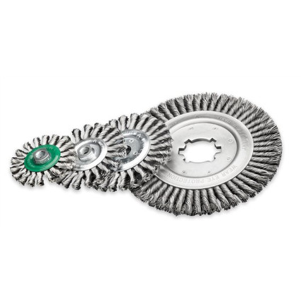 Щетка дисковая 200х22.2 мм; Скрученная жгутами стальная проволока 0.5 мм; Z36 жгутов; 9000 об / мин LESSMANN ( ЛЕСМАН ) LESSMANN ( ЛЕСМАН )