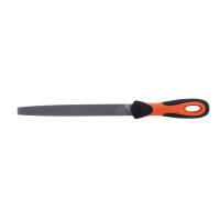 Metalwork flat file 250 mm, notch - bastard, ergonomic handle, IP,
