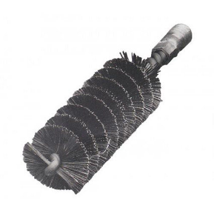 Ruff brush with loop 12x100x300 mm, Corrugated brass wire 0,15 mm