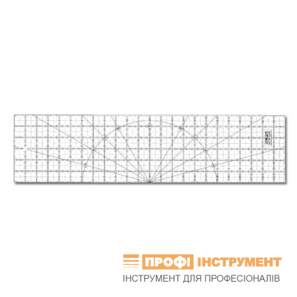 Лінійка OLFA QR-6x24 акрилова прозора 6"х24" (152х610х3мм) (950624)