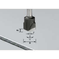 V-подібна фреза пазова HW S8 D18-135°/Alu