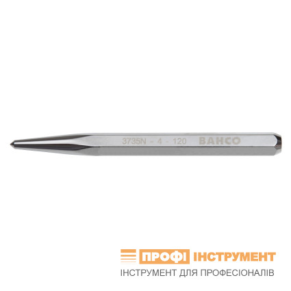Center punch 150 mm, striker 5 mm, thickness 12 mm, polished Cr steel,