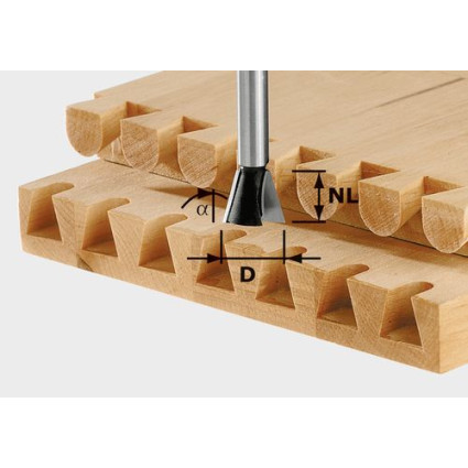 Dovetail cutter HS S8 D13,8/13,5/15°