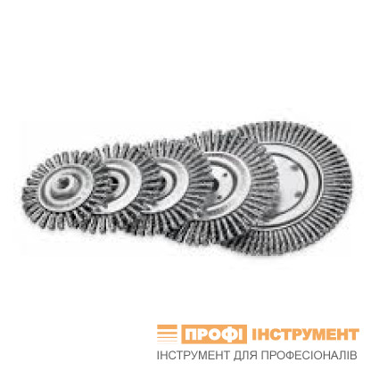 Щетка дисковая для сварщиков 115х6х22.2 мм; Скрученная жгутами стальная проволока 0.5 мм; Z32 жгута; 15000 об / мин LESSMANN ( ЛЕСМАН )