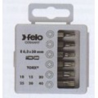 Набор бит 50 мм TX10 / TX15 / TX20 / TX25 / TX30 / TX40; 6 шт.