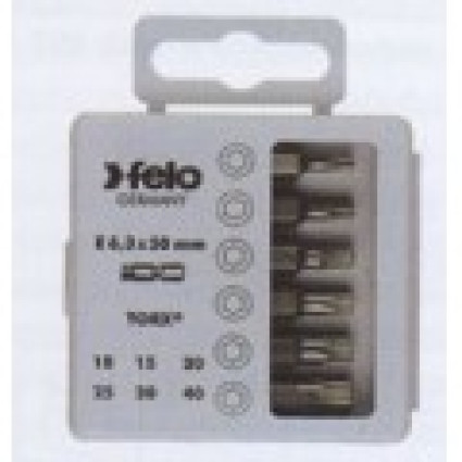 Набор бит 50 мм TX10 / TX15 / TX20 / TX25 / TX30 / TX40; 6 шт.