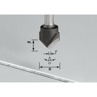 V-groove cutter HW S8 D18-90°/Alu V-groove cutter HW S8 D18-90°/Alu