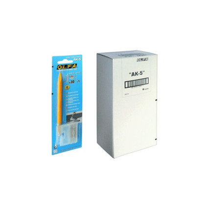 Нож Olfa AK-5 в комплекте 30 перьевых лезвий KB-5 (547510)