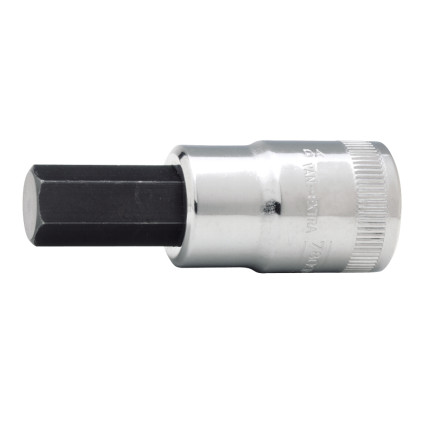 Socket head with screwdriver insert for hexagon 5mm, 1/2", 180 mm, EXTRA Cr steel,