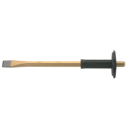 Chisel for concrete flat 300x26 mm with an apron to protect the hand, polished CrV steel,