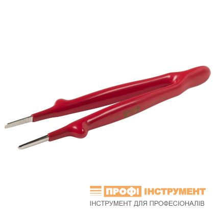 Dielectric tweezers 150 mm, nickel-plated, lips are hardened,