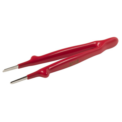 Dielectric tweezers 150 mm, nickel-plated, lips are hardened,