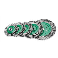 Disc brush for welders 115x6x22,2 mm, Bundled stainless steel wire 0,5 mm, Z32 harness, 15000 rpm