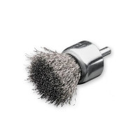 End brush D17x22 mm, shank 6 mm, Stainless corrugated wire 0,3 mm, 20000 rpm End brush D17x22 mm, shank 6 mm, Stainless corrugated wire 0,3 mm, 20000 rpm